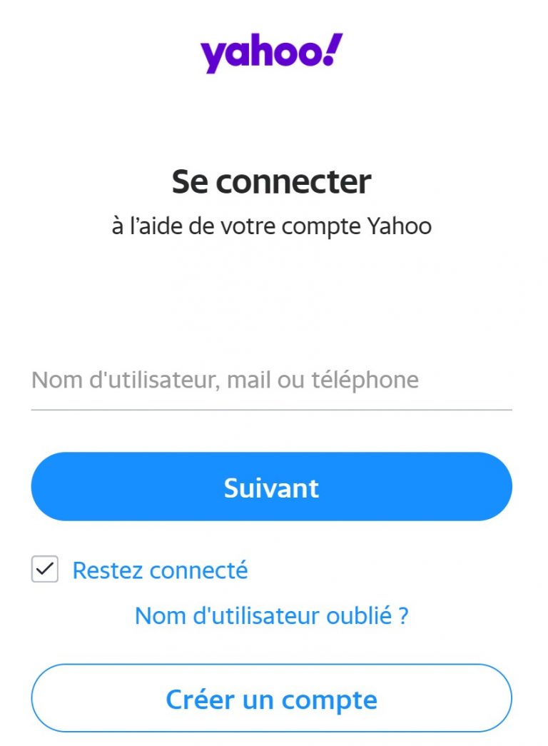 Yahoo! fr mail boîte de réception mail