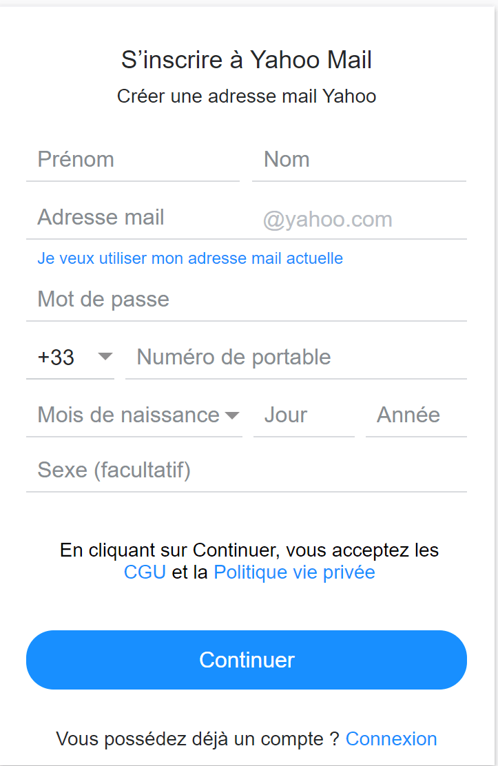 Comment créer un compte Yahoo ? Explication - Cleanfox