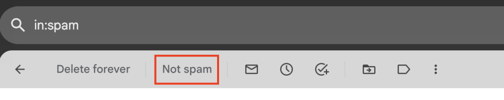 no spam button gmail
