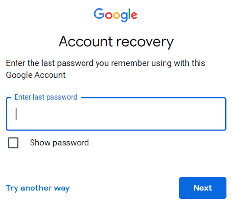 google account recovery