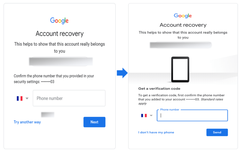 gmail recovery phone number