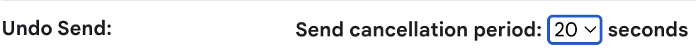 undo send gmail
