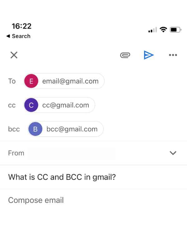 cc and bcc gmail