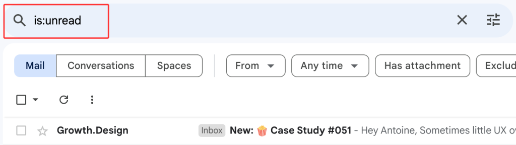 unread emails gmail