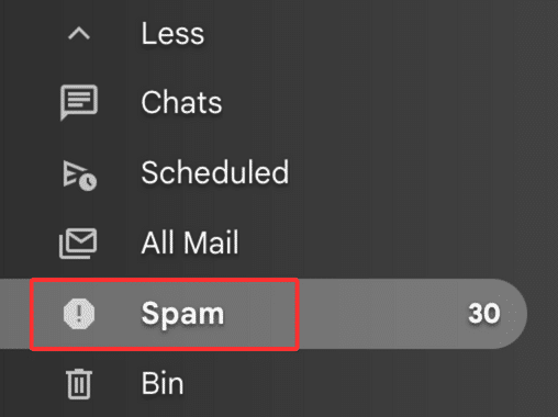 spam folder gmail