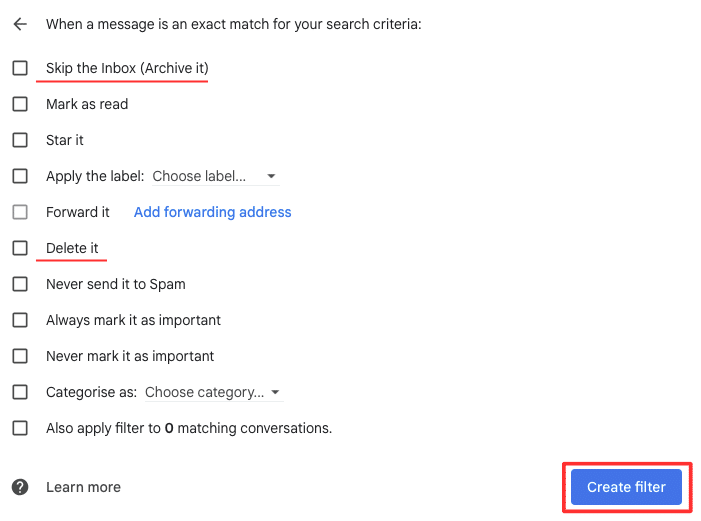 spam filter in gmail