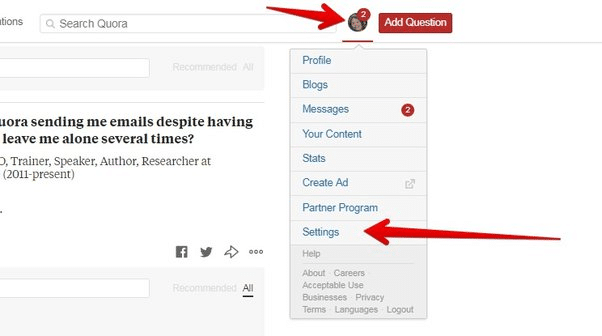 quora settings